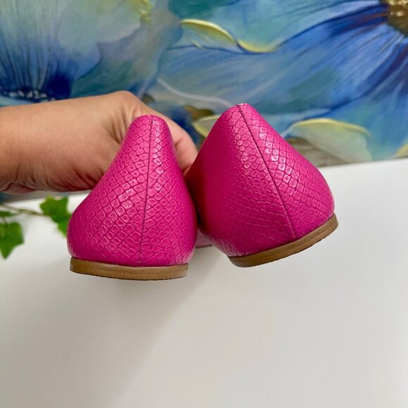 SARTO by  Franco Sarto Flexa Amaya Ballet Flat Pink Snake Print Faux Leather 8 - Picture 7 of 12